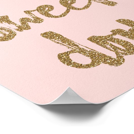 Dorm Sweet Dorm Zimmerdekor Rosa und Gold Poster (Ecke)