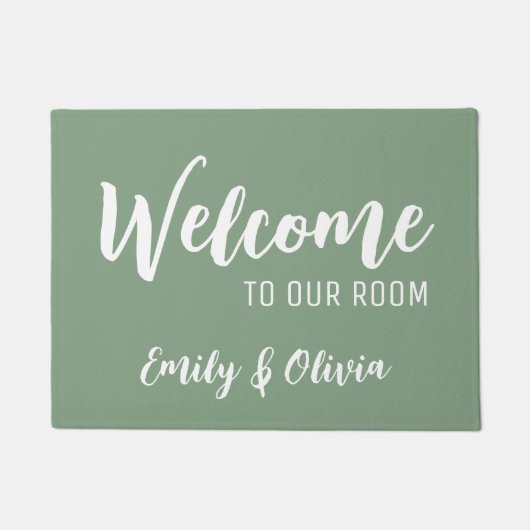 Dorm Zimmertür mit Namen(en) Fußmatte (Vorderseite)