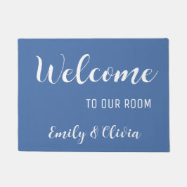 Dorm Zimmertür mit Namen(en) Fußmatte