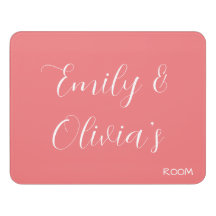 Dorm Zimmertürschild mit zwei Namen