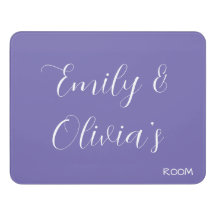 Dorm Zimmertürschild mit zwei Namen