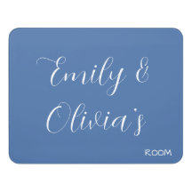 Dorm Zimmertürschild mit zwei Namen