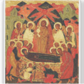 Dormition der Mutter Gottes orthodoxe Ikone Aufkleber (Vorderseite)