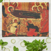 Dormition der Mutter Gottes orthodoxe Ikone Geschirrtuch (Gefaltet)