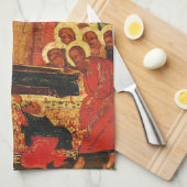 Dormition der Mutter Gottes orthodoxe Ikone Geschirrtuch (Viertel Falte)