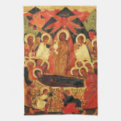 Dormition der Mutter Gottes orthodoxe Ikone Geschirrtuch (Vertikal)