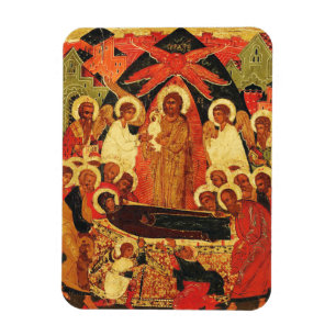 Dormition der Mutter Gottes orthodoxe Ikone Magnet