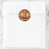 Dormition der Mutter Gottes orthodoxe Ikone Runder Aufkleber (Tasche)