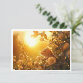 Dormouse in Surrey Hedge Sunrise Dankeskarte (Stehend Vorderseite)