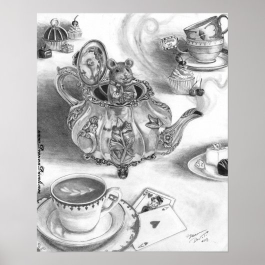 Dormouse Poster Alice im Wunderland Poster (Vorne)