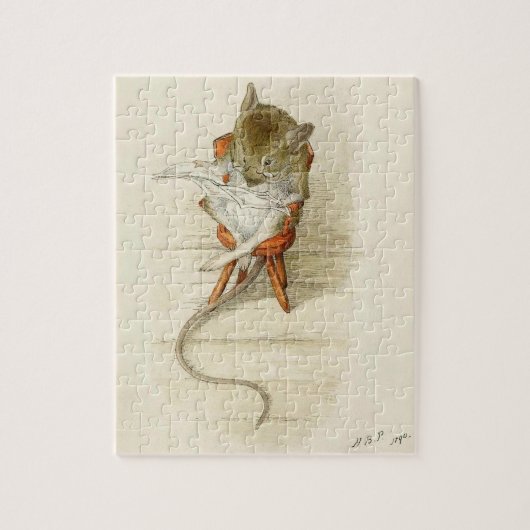 Dormouse Reading the Newspaper Puzzle (Vertikal)