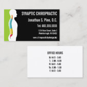 Dorn-Silhouette-grafischer Bürostunde-Chiropraktor Visitenkarte (Vorne/Hinten)