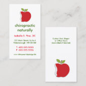 Dorn/vertikale Chiropraktik-Visitenkarten Apples Visitenkarte (Vorne/Hinten)