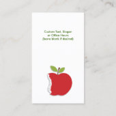 Dorn/vertikale Chiropraktik-Visitenkarten Apples Visitenkarte (Rückseite)