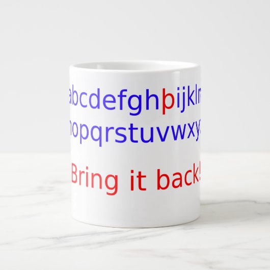 Dorn zurückbringen Jumbo-Tasse (Vorderseite)