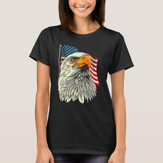 Dornadenkopf mit US Flagge-Flag-Amer T-Shirt (Vorderseite)