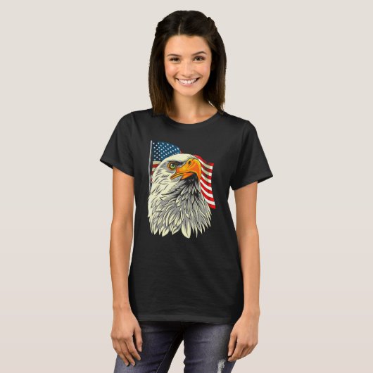 Dornadenkopf mit US Flagge-Flag-Amer T-Shirt (Vorne ganz)