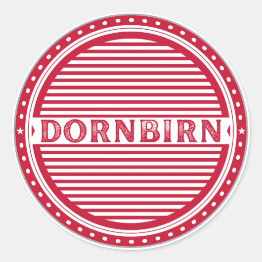 Dornbirn City Pride Emblem – Austria Identity Runder Aufkleber (Vorderseite)