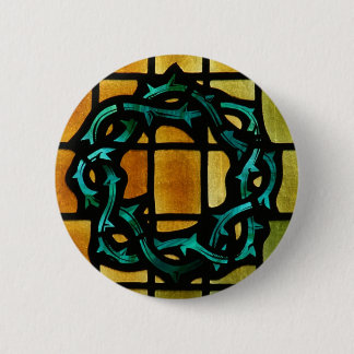 Dornenkrone Buntglas-Fenster-Kunst Button