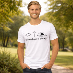 Dornenkrone, Kreuz & leeres Grab, Christlich Tri-Blend Shirt