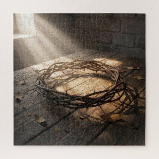 Dornenkrone von Sonnenstrahlen erleuchtet Puzzle (Vertikal)