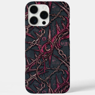Dornige Briar-Grunge: Dunkles Rosa & Kupfer Organi iPhone 16 Pro Max Hülle