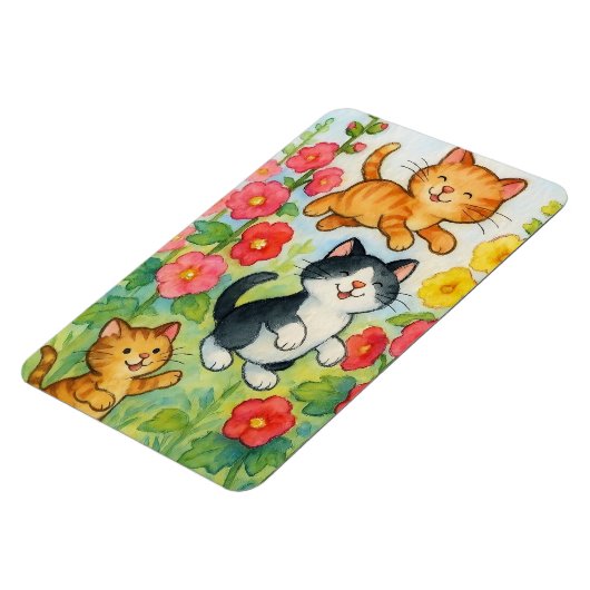 Dornkatzen im Blumengarten Magnet (Linke Seite)