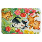 Dornkatzen im Blumengarten Magnet (Horizontal)