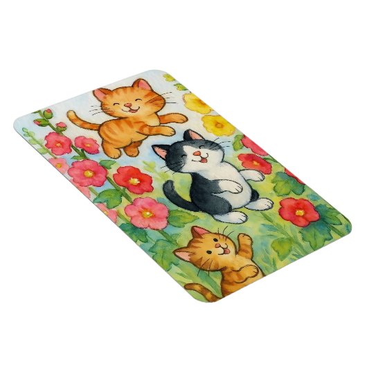 Dornkatzen im Blumengarten Magnet (Rechte Seite)