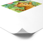 Dornkatzen im Blumengarten Poster (Ecke)