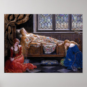 Dornröschen, ca. 1921 von John Collier Poster