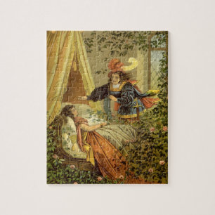 Dornröschen in alter Ausgabe, viktorianische Märch Puzzle
