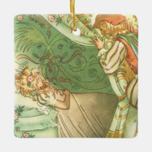 Dornröschen Prinzessin, Vintage Märchen Keramikornament