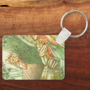 Dornröschen Prinzessin, Vintage Märchen Schlüsselanhänger