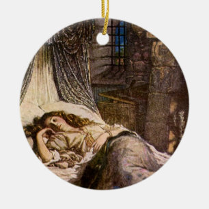 Dornröschen-Schmuck Keramik Ornament