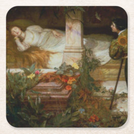 Dornröschen (Schöne Prinzessin aus dem Märchen) Rechteckiger Pappuntersetzer
