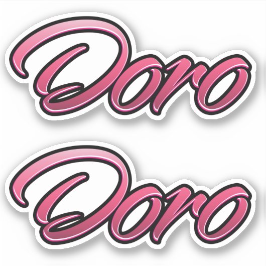 Doro faded pink Aufkleber Sticker Stickerset (Vorderseite)