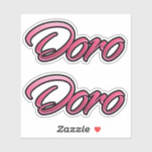 Doro faded pink Aufkleber Sticker Stickerset (Blatt)