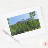 Dorodigipfel über Wäldern am goldenen Tor Rechteckiger Aufkleber (Umschlag)