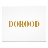 Dorood Poster (Vorne)