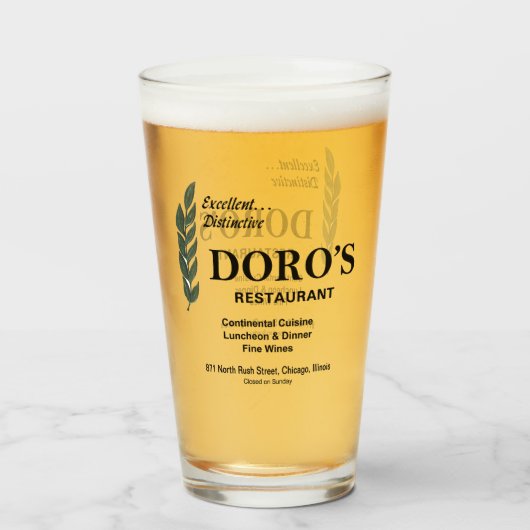 Doro's Restaurant, Chicago, Illinois Glas (Vorne (Gefüllt))