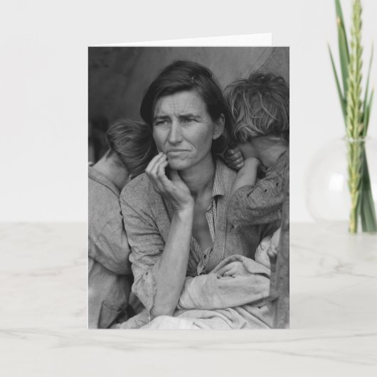 Dorothea Lange's Migrant Mutter Florence Thompson Karte (Vorderseite)