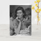 Dorothea Lange's Migrant Mutter Florence Thompson Karte (Gelbe Blume)