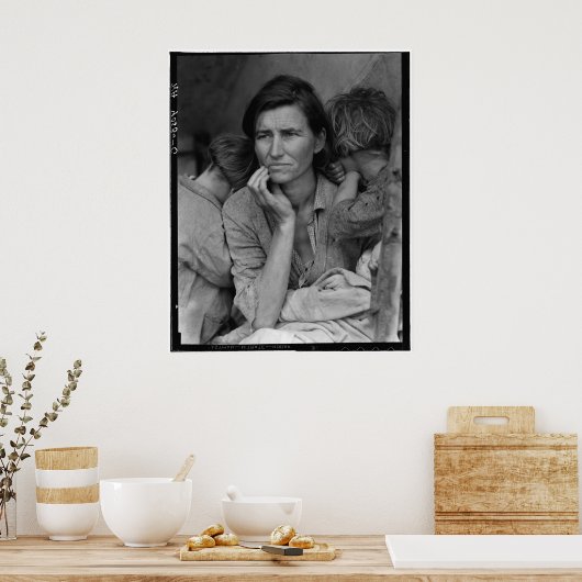 Dorothea Lange's Migrant Mutter Florence Thompson Poster (Küche)