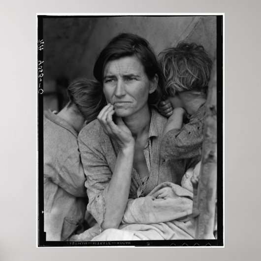 Dorothea Lange's Migrant Mutter Florence Thompson Poster (Vorne)