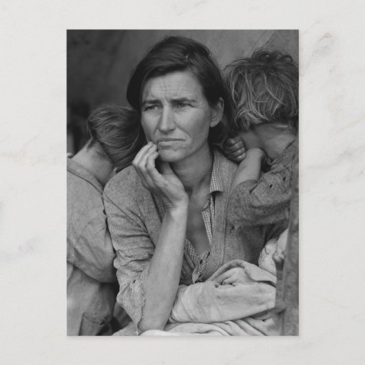 Dorothea Lange's Migrant Mutter Florence Thompson Postkarte (Vorderseite)