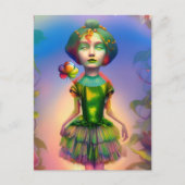 Dorothy als Lollipop Kid AI generierte Fantasy Art Postkarte (Vorderseite)