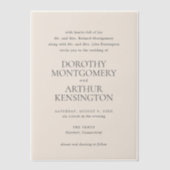 Dorothy Earthy Neutral Elegant Wedding Pergament Einladungen (Vorderseite)