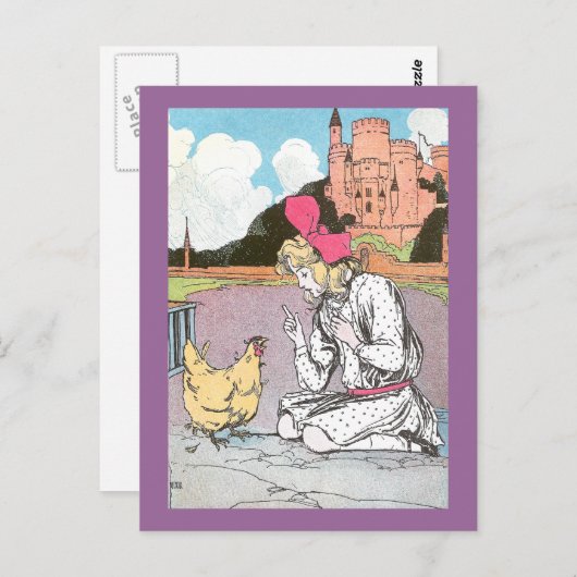 Dorothy Frees the Yellow Hen Postkarte (Vorne/Hinten)