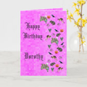 Dorothy, Happy Birthday Aussie Theme Birthday Card Karte (Gelbe Blume)